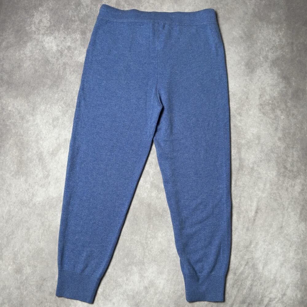 J Crew 100% Cashmere High Rise Jogger Pants Womens M NWT Heather Blue Tie Waist - Picture 11 of 11